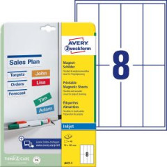 Magnetick popisovacie ttky Avery 50mm x 140m 