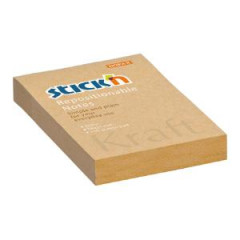Samolepiaci bloek Kraft, 76x51 mm, prrodn hned 