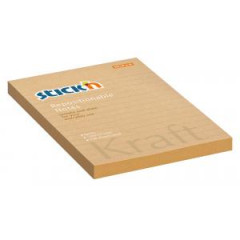 Samolepiaci bloek Kraft, 150x101 mm, prrodn hned, linajkov 