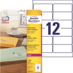 Adresn etikety 99,1 x 42,3 mm, 300 ks, transparentn 