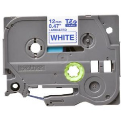 Samolepiaca pska Brother TZe-233 12 mm biela/modr 