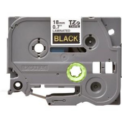 Samolepiaca pska Brother TZe-344 18 mm ierna/zlat 