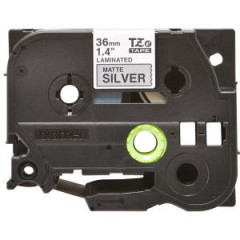 Samolepiaca pska Brother TZ-M961 36 mm strieborn/ierna 