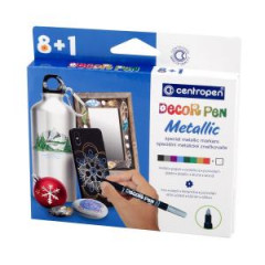 Sada Centropen 2737 Decor pen metallic 8+1ks 