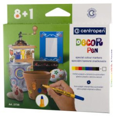 Sada Centropen 2738 Decor pen 8+1ks 