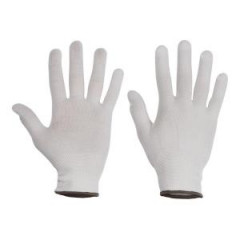 Rukavice nylonov BOOBY, biele, ve. 7/S 