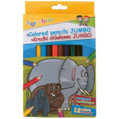 Farbičky Gimboo Jumbo šesťhranné 12 ks