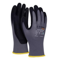 Rukavice pleten, poloman DONAU SAFETY Flex-Dotted, kat. II ed ve. 9 