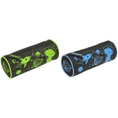 Puzdro na perá DONAU Dino vo vesmíre, mix farieb, 6 ks 