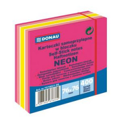 Samolepiaci bloek Donau 76x76mm 400l nenov ruov 