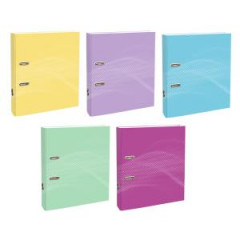 Zakladač pákový DONAU, 70 mm, 5 pastelových farieb, 10ks 