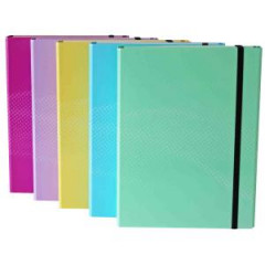 Kartónový box s gumičkou DONAU, A4/40mm, mix pastelových farieb, 10 ks 