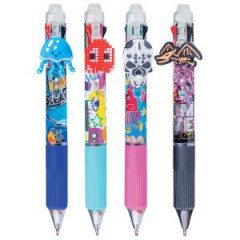 Gélové pero GIMBOO, zmazateľné, 4 V 1, mix motívov, displej 36 ks 