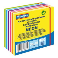 Samolepiaci bloek DONAU 6 neonovch farieb 76x76mm 400l 