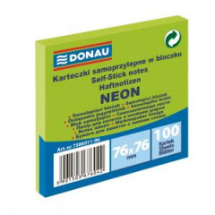 Samolepiaci bloek Donau nenov 76x76 mm zelen 