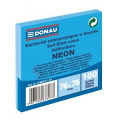 Samolepiaci bloek Donau nenov 76x76 mm modr 