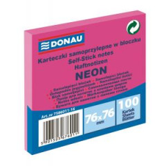 Samolepiaci bloek Donau nenov 76x76 mm ruov 