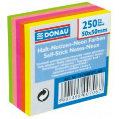 Samolepiaci bloek Donau v 5 nenovch farbch 50x50mm 