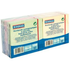 Samolepiaci bloek 76x76mm 4 farby 12 blokov x 100 listkov 