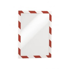 Samolepiaci Duraframe Security A4, erveno-biely, bal.2 ks 