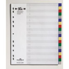Plastov rozraova DURABLE 20-dielny maxi farebn 