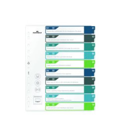 Plastov rozraova DURABLE 1-10 potlaiten farebn 