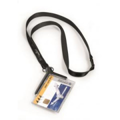 Visaka na plastov kartu s remienkom DURABLE CARD HOLDER DE LUXE 85x54mm 10ks