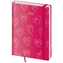 Dir Vario denn A5 14,3x20,5cm s gumikou Hearts 2026 
