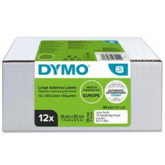 Samolepiace etikety Dymo LW 89x36mm adresn vek biele 3120ks 