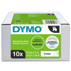 Samolepiaca pska Dymo D1 9 mm biela/ierna, 10ks 