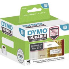 Samolepiace etikety Dymo LW 89x25mm polypropylnov s ochrannou vrstvou biele 