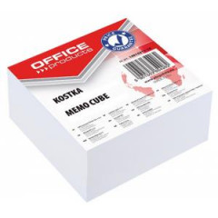 Poznmkov bloek kocka Office products lepen biela, 85x85x40 mm 