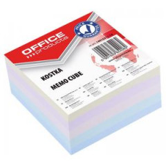 Poznmkov bloek kocka Office products lepen pastelov, 85x85x40 mm 