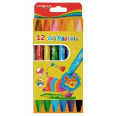 Olejov pastelky KEYROAD, 12 farieb 