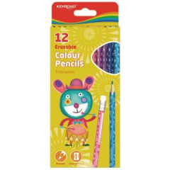 Farbiky KEYROAD s gumou, 12 farieb 