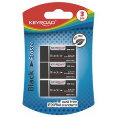 Guma KEYROAD Black, blister 3 ks, ierna 