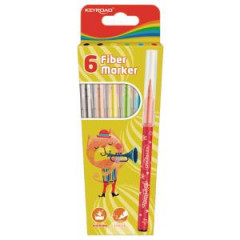 Sada popisovaov KEYROAD Fiber Marker, 6 ks, mix farieb 