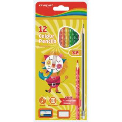 Farbiky KEYROAD s gumou a strhadlom, mix farieb 