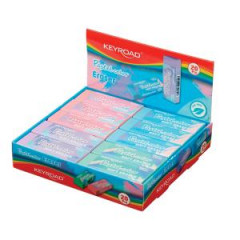 Guma KEYROAD bez PVC, mix pastelových farieb, displej 20 ks 