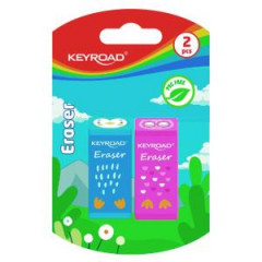 Guma KEYROAD Zvierat, blister 2 ks, mix farieb 