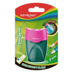 Strhadlo KEYROAD plastov s dvomi otvormi, blister, mix farieb 