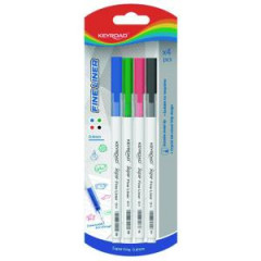 Sada linerov KEYROAD Fine 0,4 mm, blister 4 ks, mix farieb 