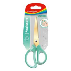 Nožnice kovovo-titánové KEYROAD, ergonomické, 15,5 cm, mix farieb 