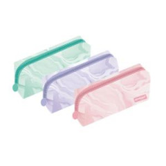 Puzdro na perá KEYROAD, mramorový vzor, mix farieb 