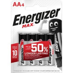 Batria Energizer alkalick Max 1,5 V, typ AA,4 ks 