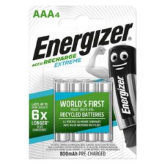 Batria Energizer mikrotukov nabjaten 800 mAh AAA-HR03 / 4 ks 