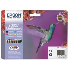 Atramentov npl Epson C13T080740 CMYK+LC+LM multipack pre SP R265/R285/R360 