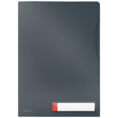 Obal L pevn Leitz Cosy A4 200mic zamatov siv 3 ks 