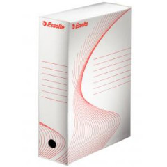 Archvny box Esselte 100mm biely/erven 