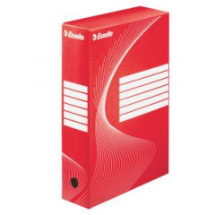 Archvny box Esselte 80mm erven/biely 